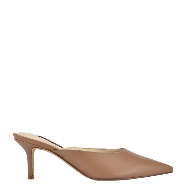 Nine West Ali Pointy Toe Beige Mules | South Africa 84M19-5A19